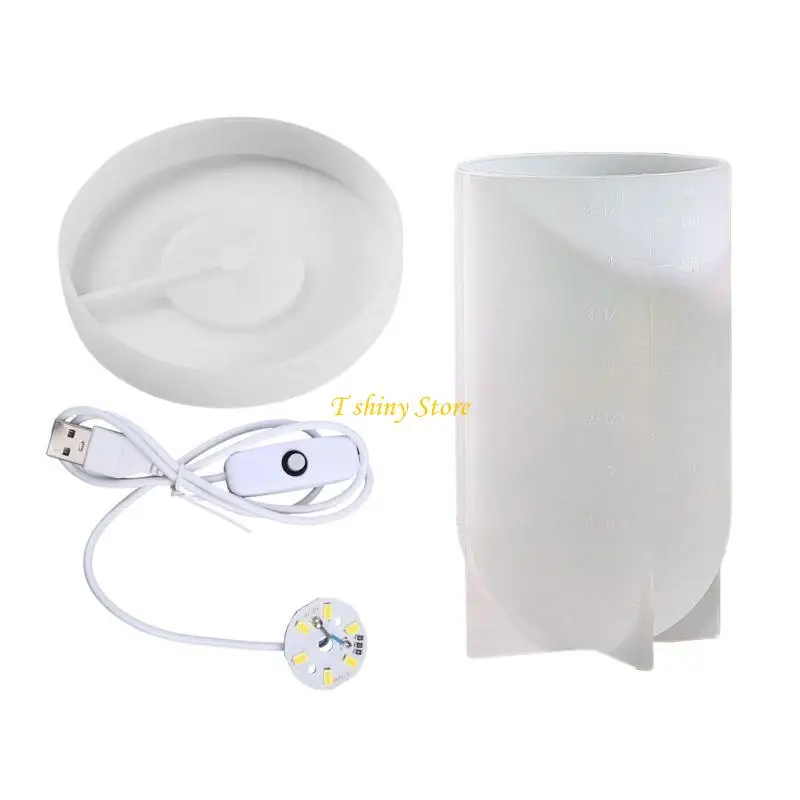 N58F Light Resin Silicone Mold Light Resin Mold Round Mold for DIY Desktop Ornaments