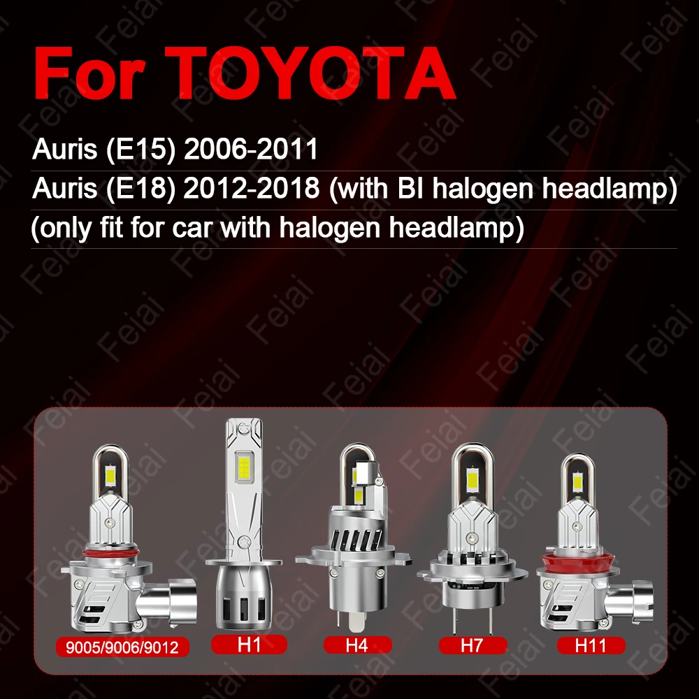 LED Headlight Bulb For Toyota Auris E150 E180 2006-2009 2010 2011 2012 2013 2014 2015 2016 2017 2018 Accessories Car Headlamp - view 2
