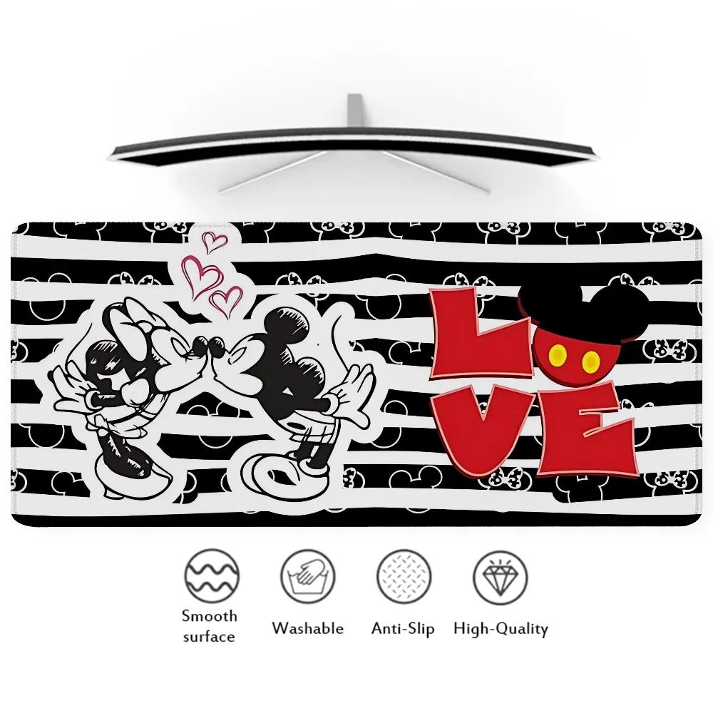 Cartoon Mickey Minnie Mouse Mat Pc Setup Accessories Gamer Keyboard Mouse Pad Gaming Mousepad Extended Offices Mats Desk Cabinet