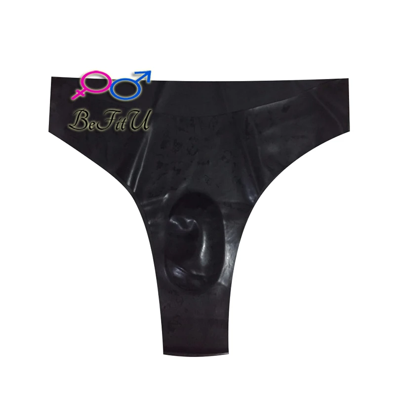 Latex Shorts Seamless Underpants Cosplay Thongs sexy G-strings natural fetish Male with big or small ball bag bondage