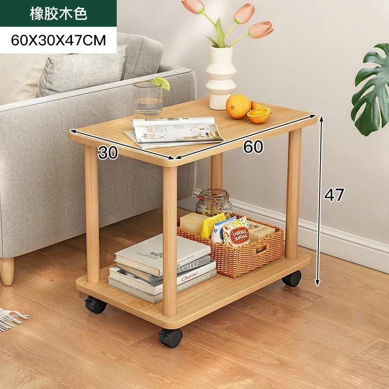 Sofa Side Table Movable Cabinet Simple Modern Bedside Living Room Pantry Mobile Small Table image 6