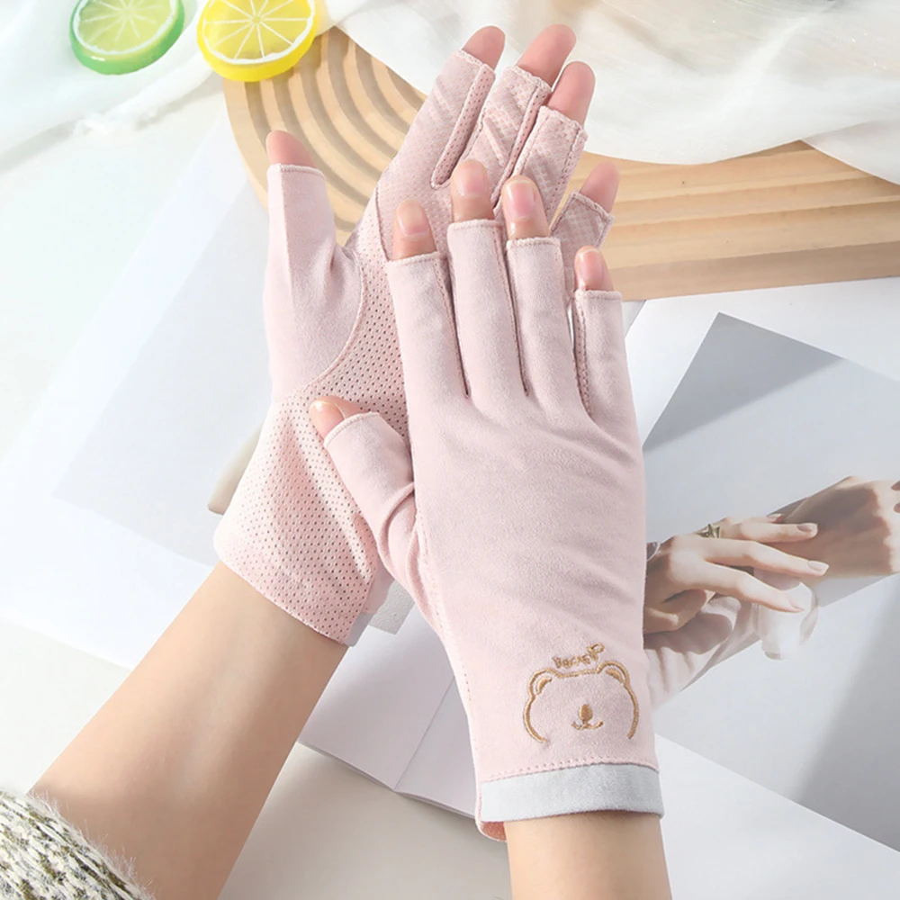 1 Pair Professional Anti UV Gloves for Nail Lamp Light Manicure Gloves 4Colors UV Protection Glove Elastic Breathable Salon Tool