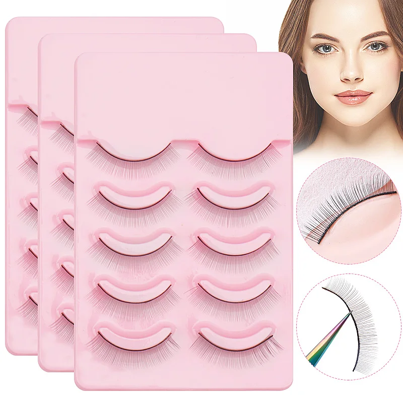 

25 Pairs Practice False Eyelashes Beginners Handmade Training Simulated Teaching Lashes Eye Extension Beauty Salon Makeup Tools