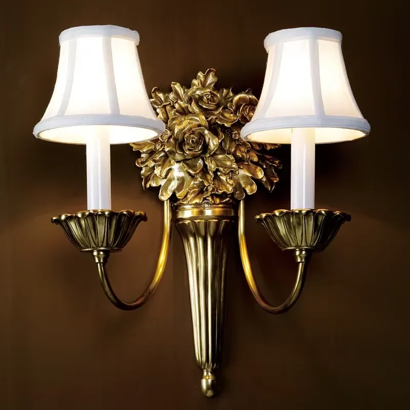 Modern Brushed Nickel Wall Sconce Brass Vanity Light Fixture for Bathroom Mirror Cabinet Decorative Indoor Lighting Lamp