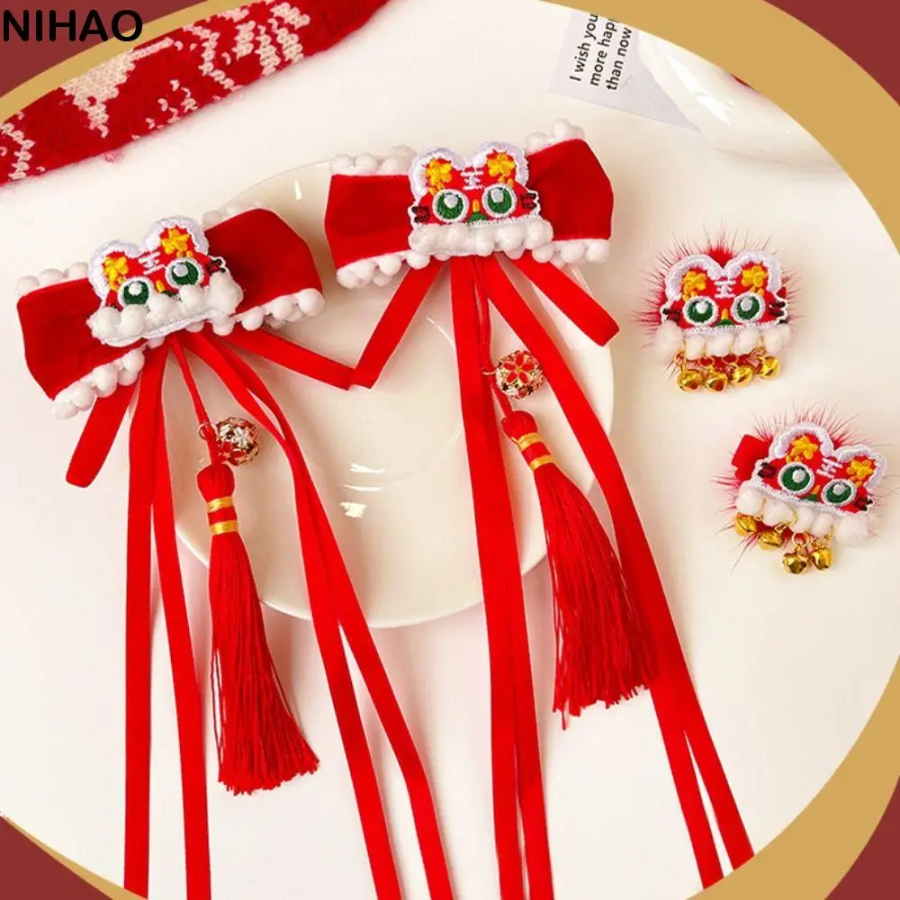 

Hair Accessories Children New Year Hairpin Chinese Style Tiger Shape New Year Barrettes Hanfu Headdress Costume Headwear