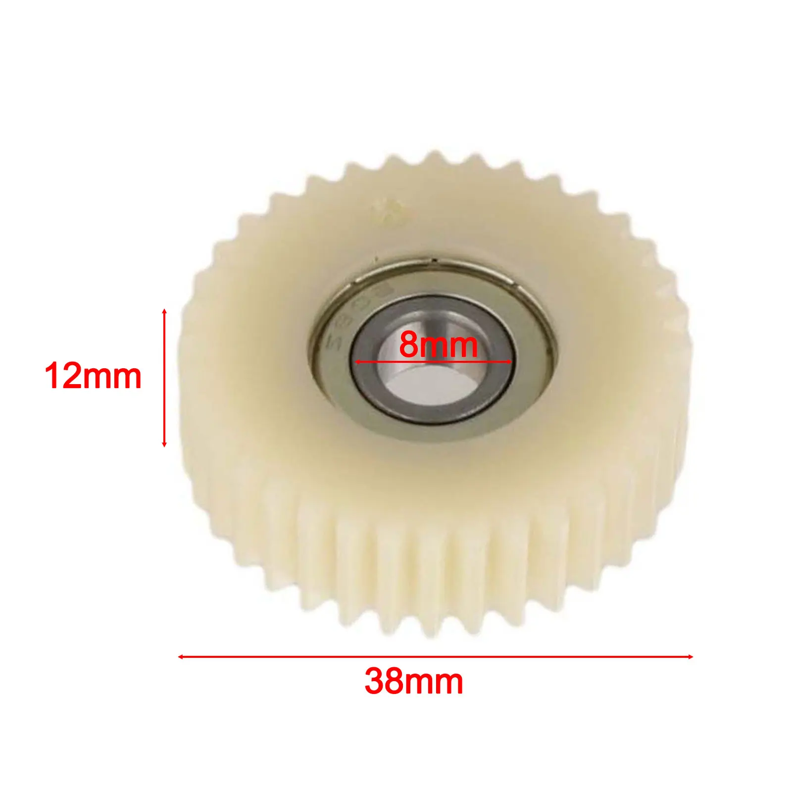 3 Buah Gigi dengan Bantalan 36 Gigi Nilon Putih 38*38*12Mm Bantalan Diameter Dalam 8Mm Aksesori Sepeda Listrik untuk Motor Bafang