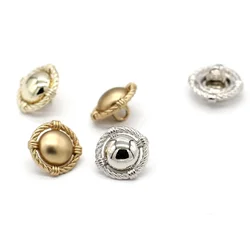 HENGC 11mm Small Gold Metal Shirt Buttons for Clothing Fashion Women Cuff Collar Blouse Sewing Accessories DIY Crafts