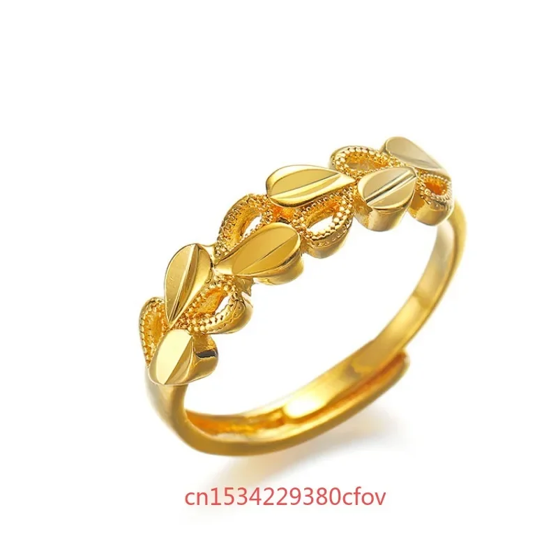 New arrival gold ring women's simple love open ring gold plated for a long time does not fade adjustable padding Jewelry