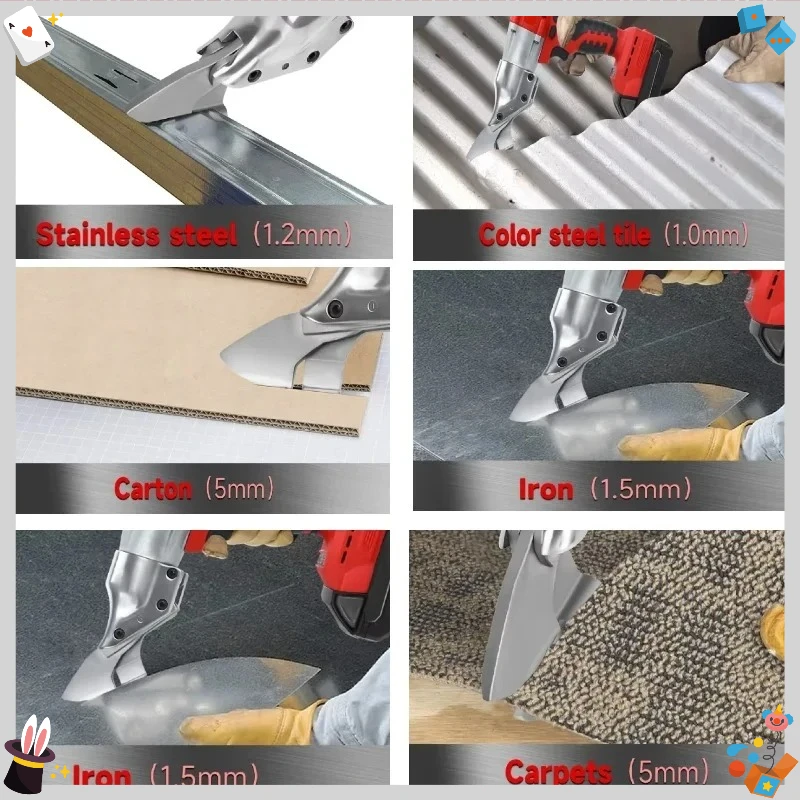 400W  2 Variable Speed Cordless Metal Shear Brushless Electric Iron Scissor  with LED Light Power Tool For Milwaukee Battery