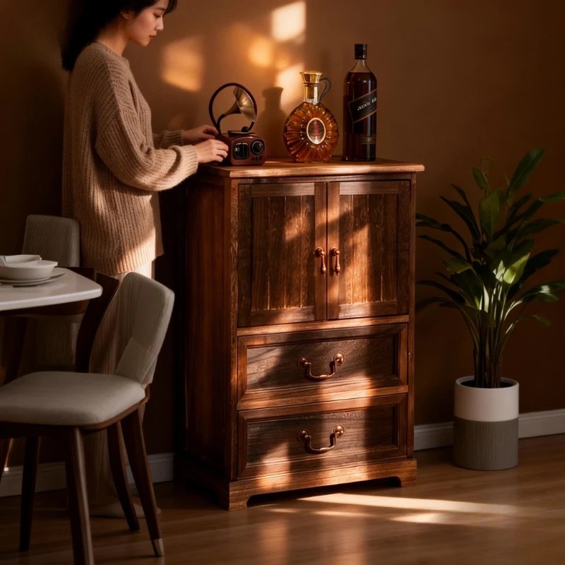 

Винтажный деревенский комод с ящиками, антикварный прикроватный шкафчик для прихожей, органайзер, тумба из массива дерева в стиле фермерского дома для гостиной