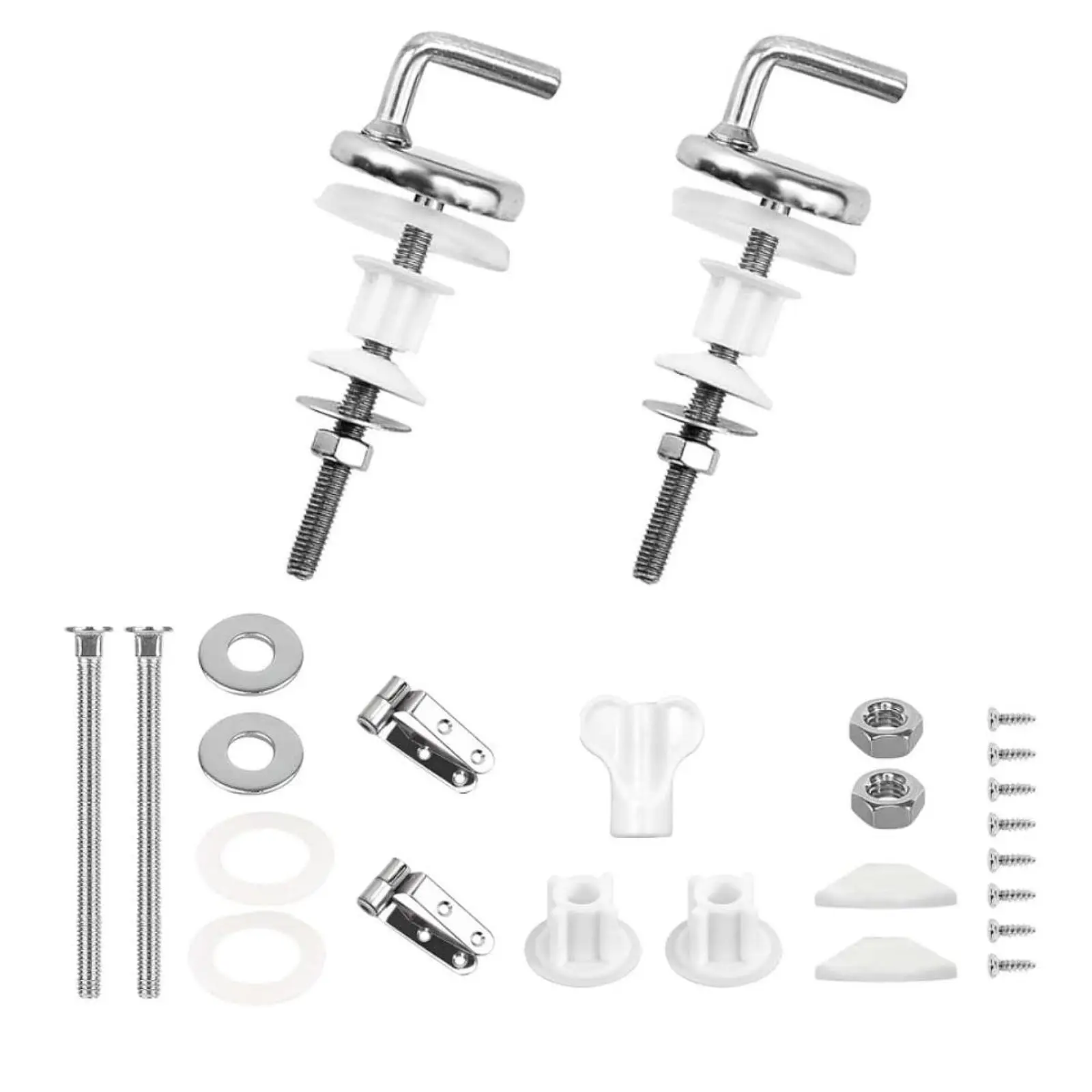 Household Bathroom Stainless Steel Toilet for seat Hinges Universal Top Fixing Mounting Kit for Smart Toilet Lid Replacement