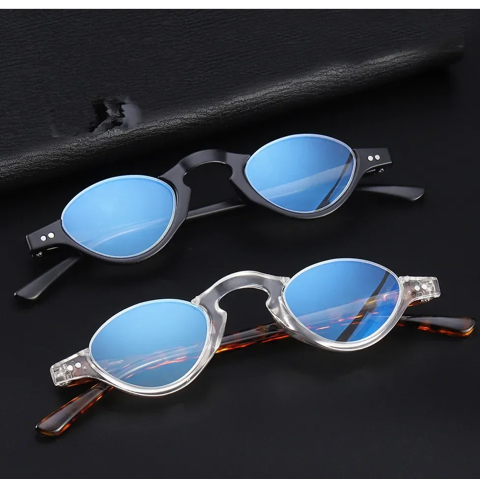 IENJOY Half Frame Anti-blue Reading Glasses Women with Spring Hinge Eyeglasses Magnifier Presbyopic Glasses for Men 1.0 2.0 3.0