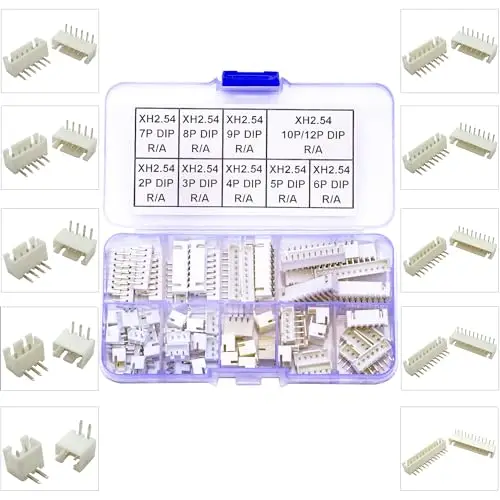 Kit connettore JST, adattatore per spine presa IC XH2.5 DIP Header Jst passo 2.54mm, JST-XH intestazione ad angolo retto (XH2.5-DIP-R/A)