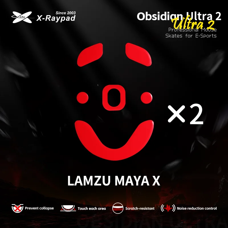X-Raypad Obsidian Ultra 2 Masterful Mouse Skates for LAMZU MAYA X