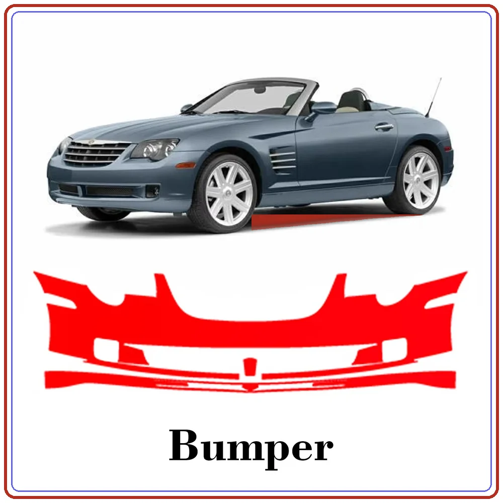 For Chrysler Crossfire SRT6 2005 Precut TPU Paint Protection Film PPF Front Bumper Kit Clear Bra Stone Guard EU UK