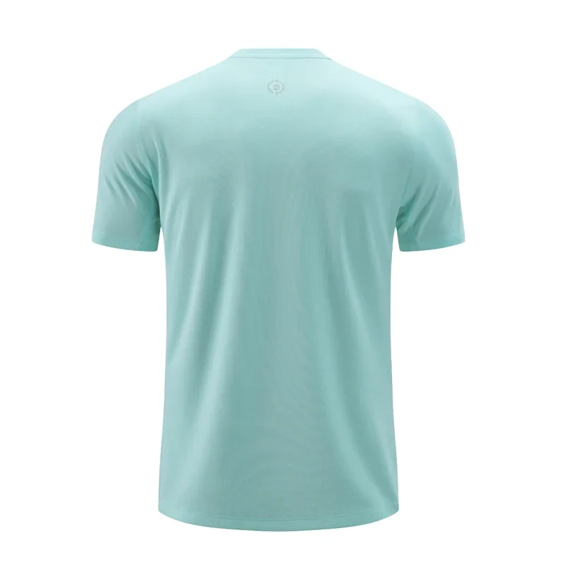 Camisetas de manga corta de secado rápido para hombre, ropa elástica transpirable para correr al aire libre, Camping, senderismo, Fitness, verano, MTS03