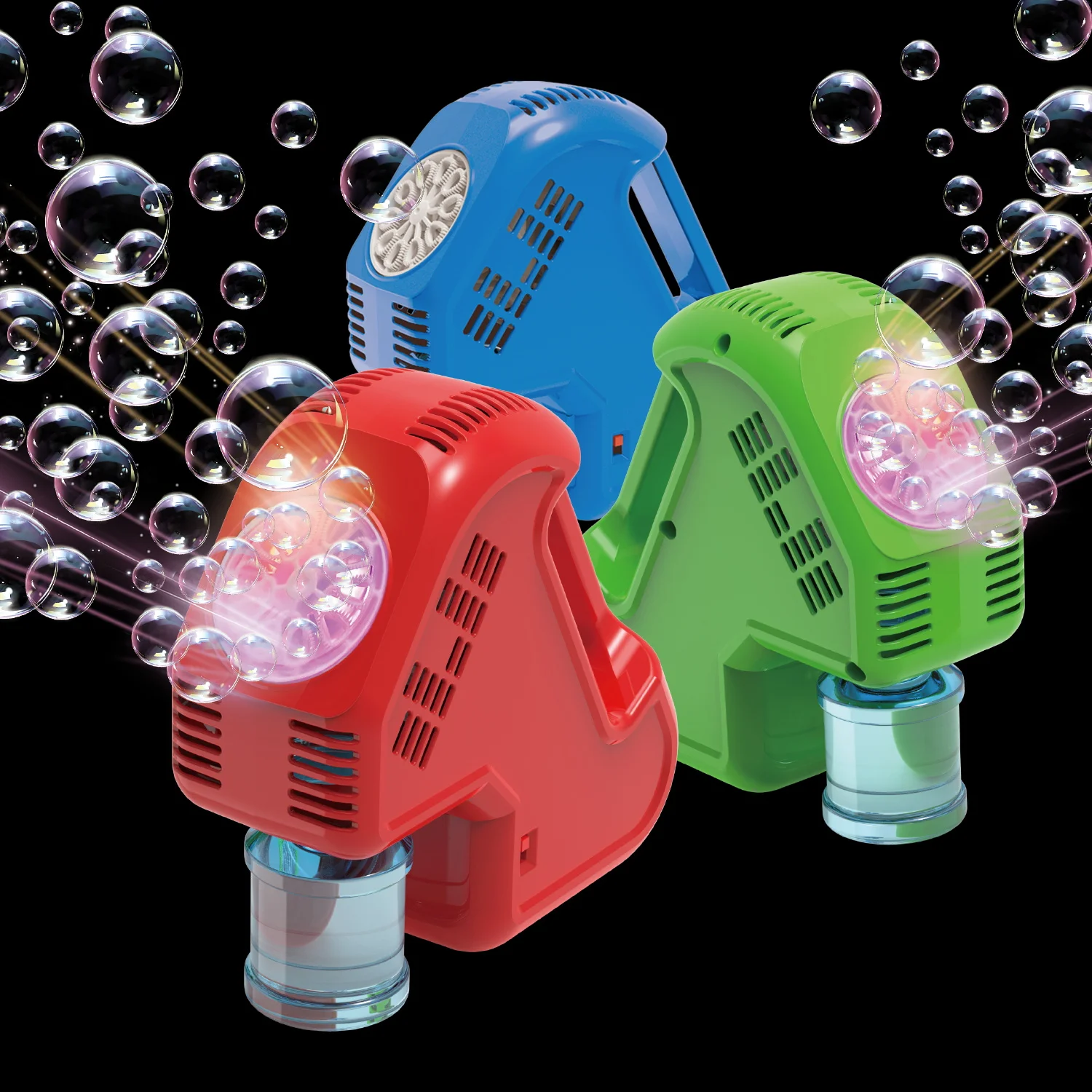 Handheld bubble machine lighting outdoor wedding game props children's colorful bubble toys bubbles without battery bubble water