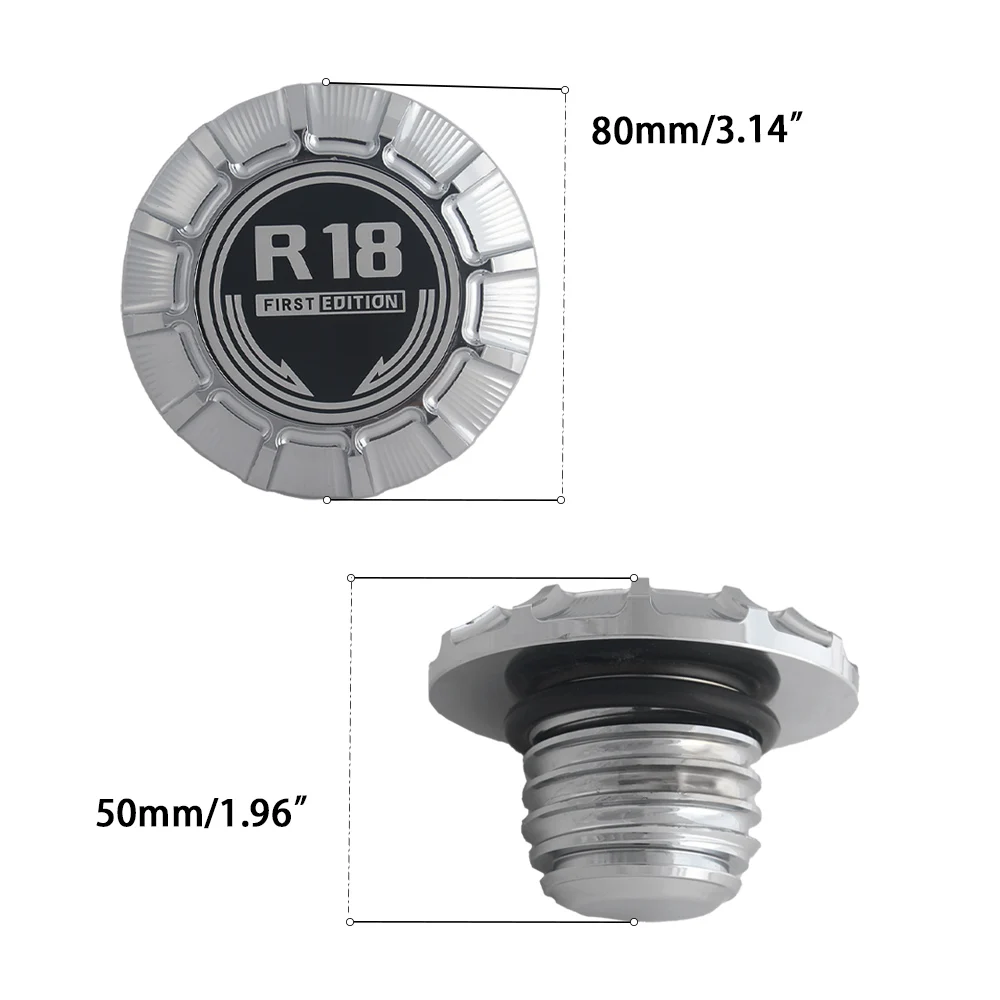 Motorcycle Gas Fuel Cap Oil Tank Cover Machined Fuel Filler Lid CNC Aluminium Fits For BMW R18 100 Years R18 Classic 2020-2025