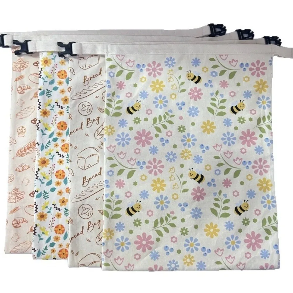 New Reusable Beeswax Bread Bags Cotton Beeswax Coated Fresh-Keeping Bread Bags Zipper Closure 43*33cm Sourdough Bag Freezer Use
