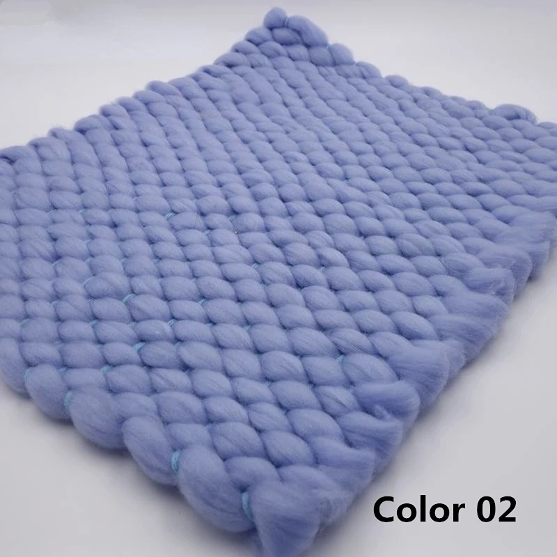 45x40cm Handmade Wool Blanket Basket Stuffer Filler Newborn Baby Photography Backdrops Photo Studio Props Shower Gift