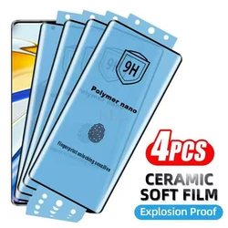 2-4pcs explosion-proof 3D Curved Clear Screen Protector For Honor X9B X50 GT 8060 70 Pro Plus  Magic 6 lite Ceramic Soft Film