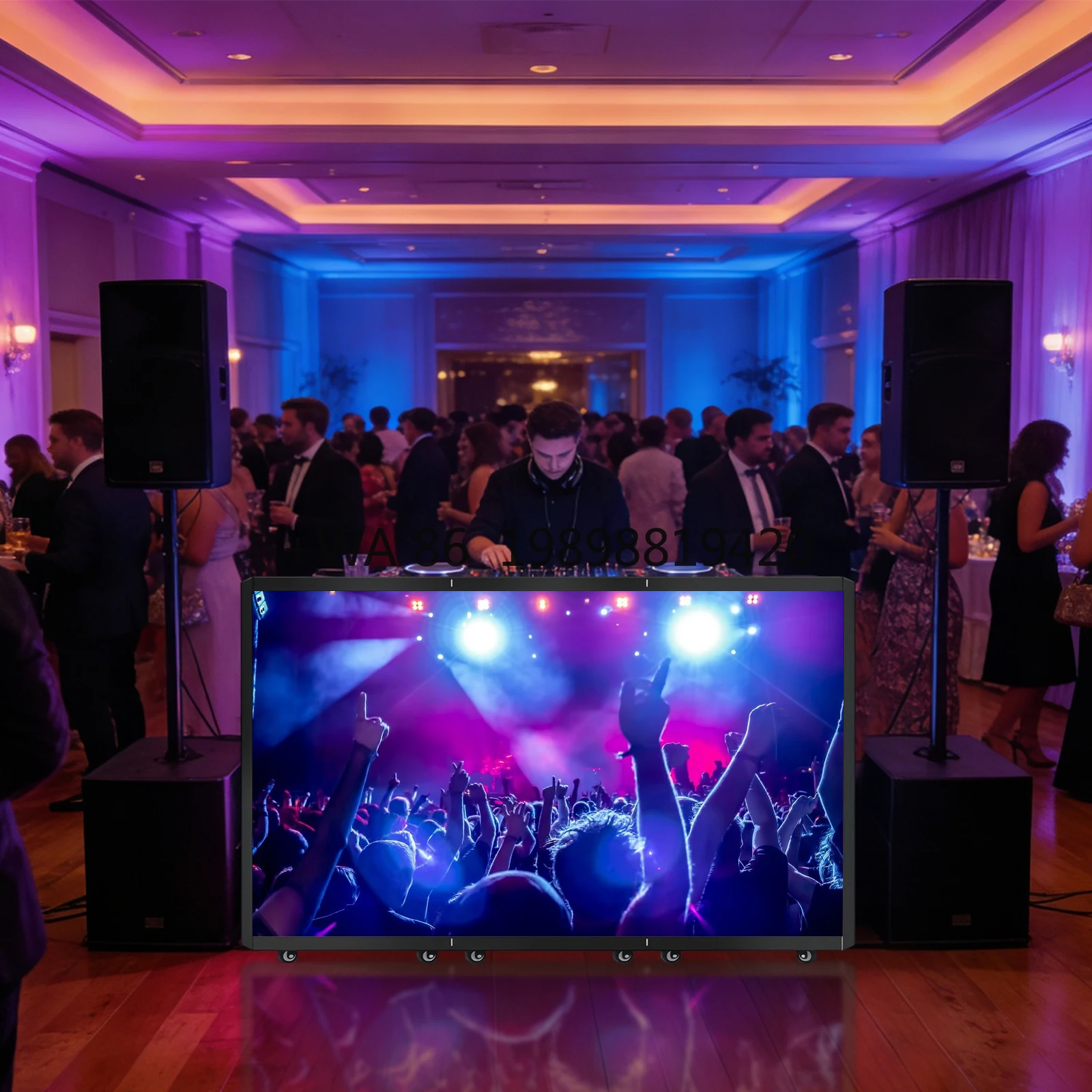 

P2.604 Foldable LED Display Podium Table, Portable Video Wall Facade Stand for DJ Booth Party Nightclub Events