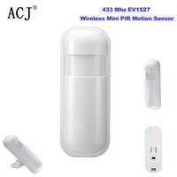 ACJ General Wireless 433MHz PIR Sensor Infrared Motion Detector eV1527 for Smart Home Alarm Panel System PG103 PG105 PG107