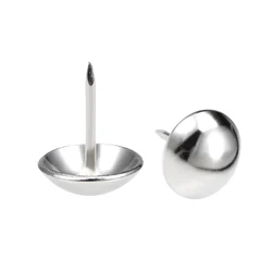 10/20/25Pcs Upholstery Nails Tack 11/16/19/25/30mm Head Diameter Round Thumb Push Pins for Furniture Sofa Headboards Silver Tone
