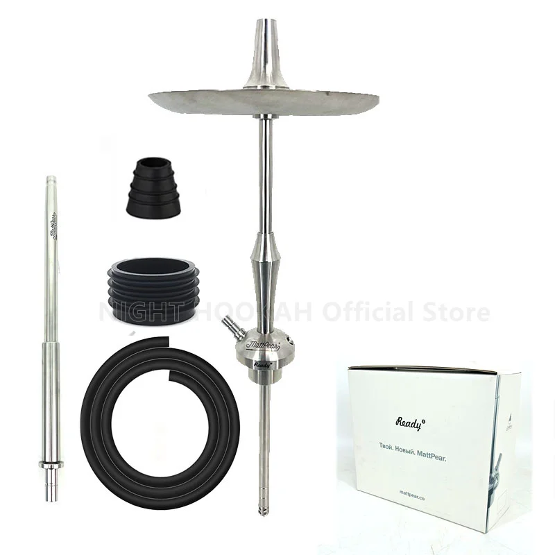 

Foreign trade Arab new hookah set, stainless steel pear gift box, straight insertion bottle, color box, hookah