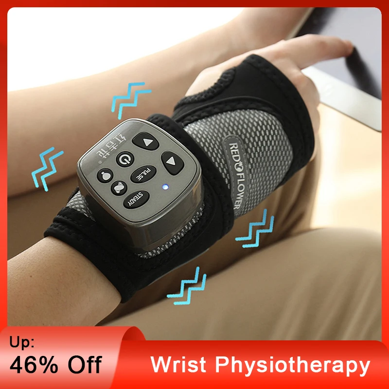 Vibration Heating Hand Massager Pain Relief Pressotherapy Apparatus Wrist Joint Hot Compress Massage Physical Therapy Machine