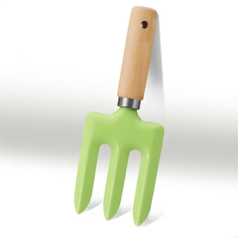 L4MB 3PCS Kids Garden Tool Set Metal Handles for Young Gardeners Beach Play