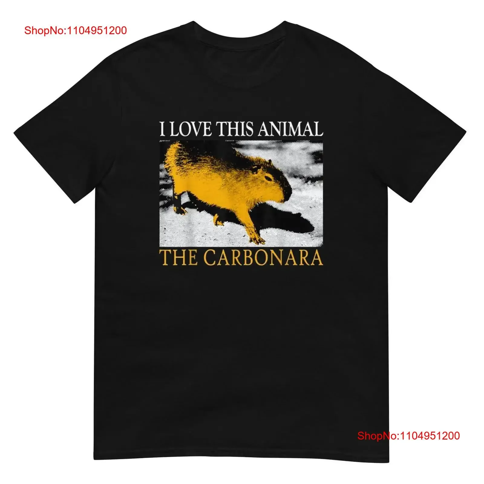 

Футболка Carbonara Capybara, винтажная стильная уличная одежда, дышащая, удобная дизайнерская одежда унисекс, универсальная