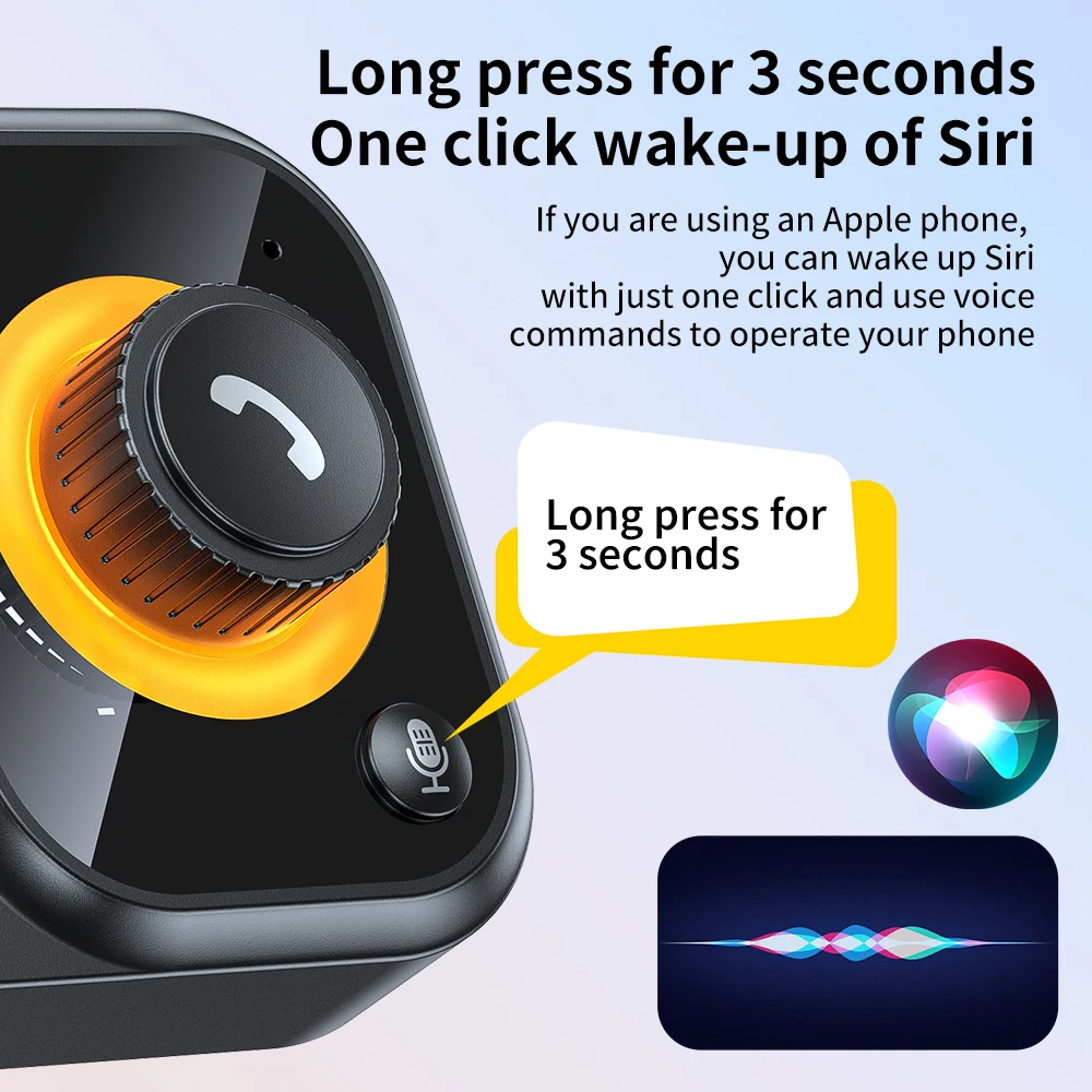 Car Bluetooth 5.4 Hands-Free Speaker – Wireless Kit with Visor Clip, Siri & Google Assistant Support 5