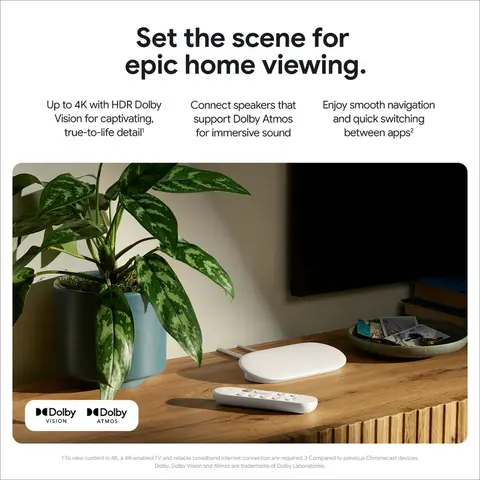 Google TV Streamer 4K Android 14, 32ГБ - Умный медиаплеер — изображение продукта