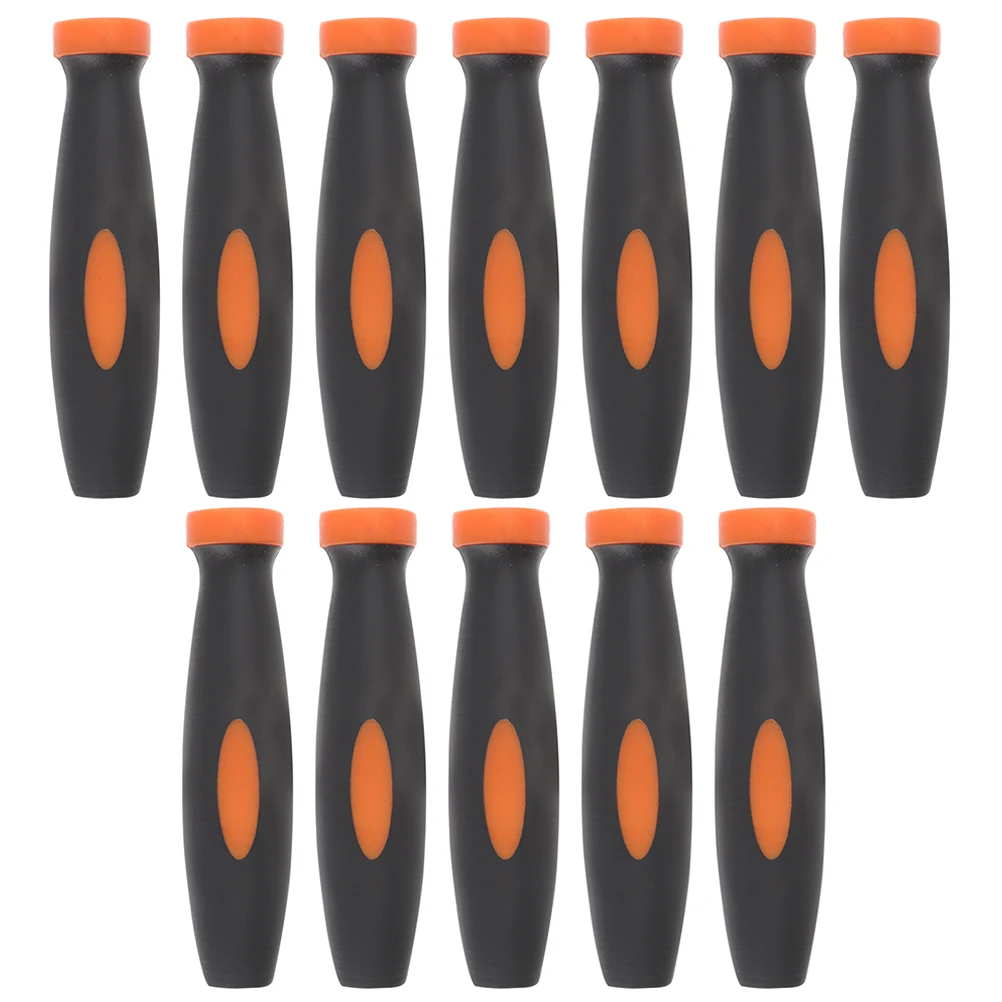

12Pcs Dual Color Rubber File Handles Ergonomic Replacement Grip Covers for Wood Metal Files Durable Tool Accessories