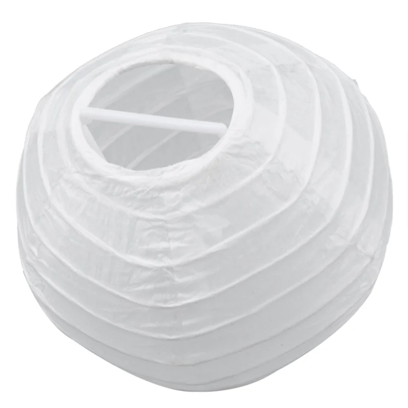 

A64K 40Pcs 4 Inch 10Cm Round Paper Lantern For Birthday Wedding Party Decor Gift Craft DIY Creavtive(White)
