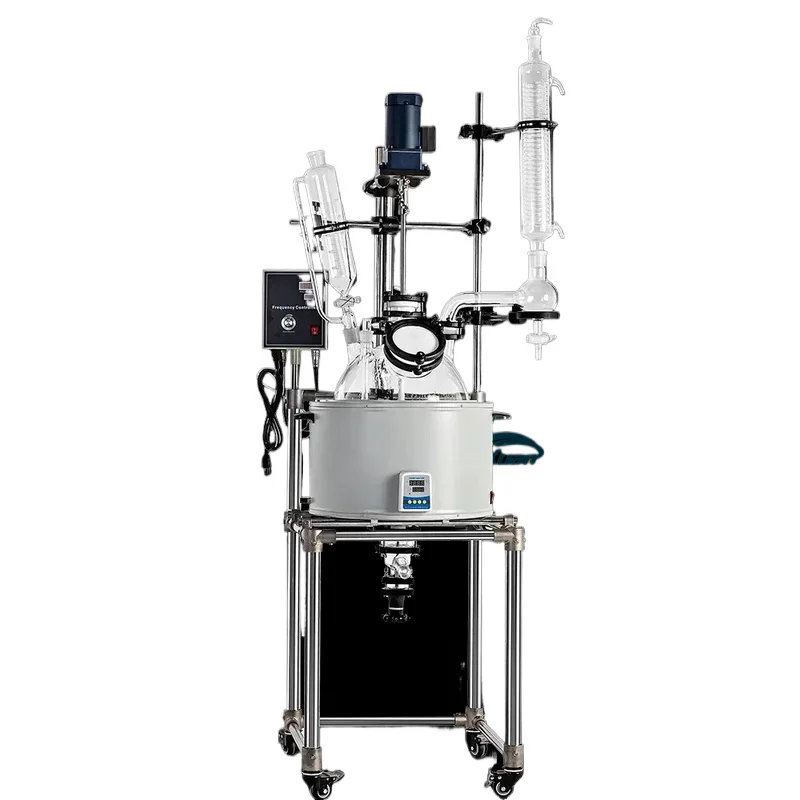 Cancun, Single Layer Glass Reactor Laboratory Small Heating High Temperature Vacuum PTFE 10L/50L