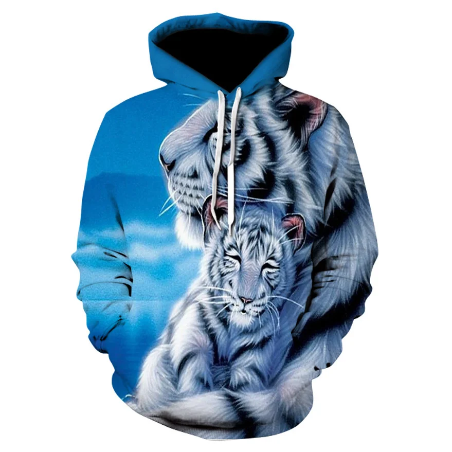 2022 Frühling Tier Männer Muster Hoodie 3d Tier Muster Tiger Print Sportswear Harajuku hochwertige Pullover übergroße Jacke