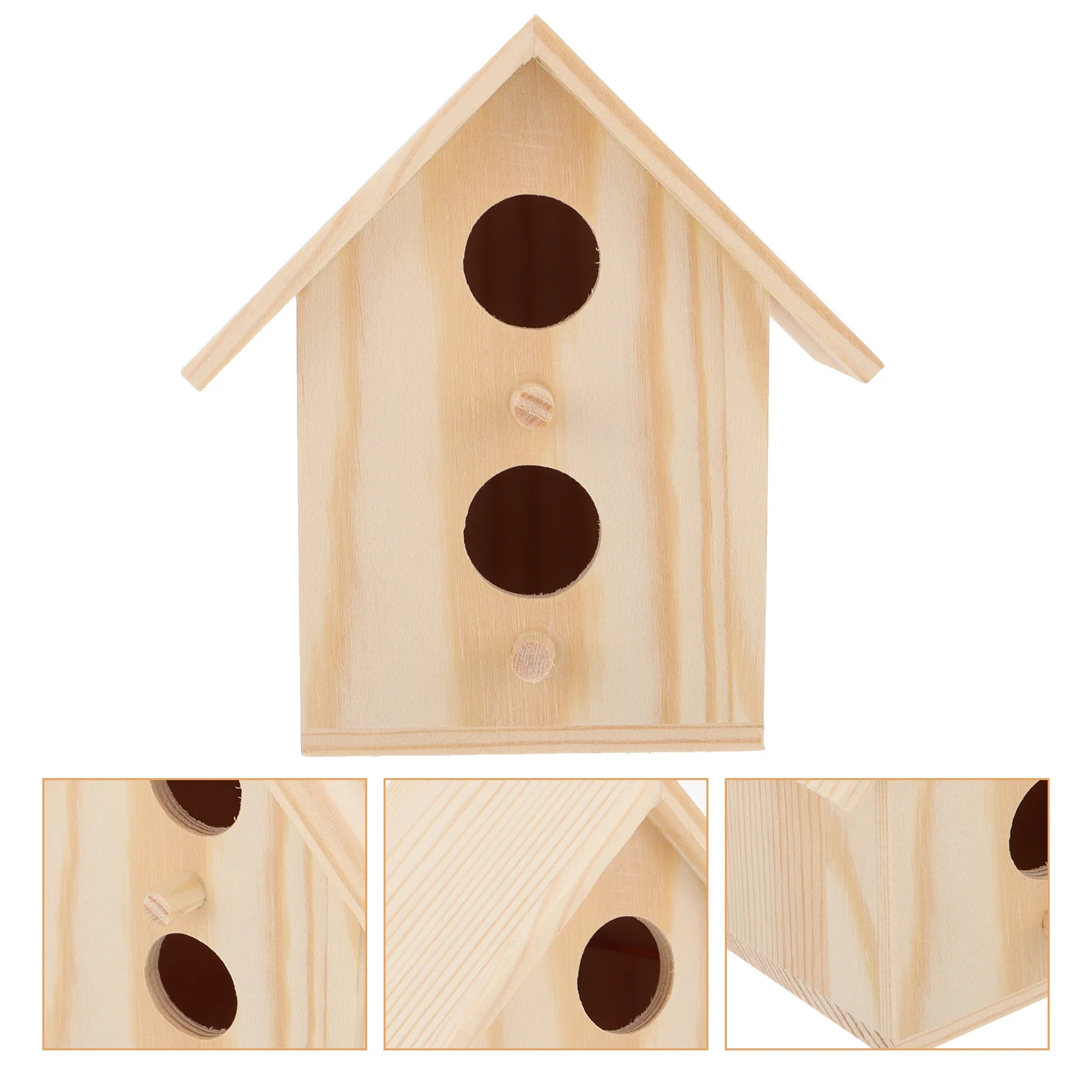 

2pcs Wooden Bird Nest Natural Design For Parrot Canary Lark Breeding Incubation Box Pet Supplies Bird Cage Accessory