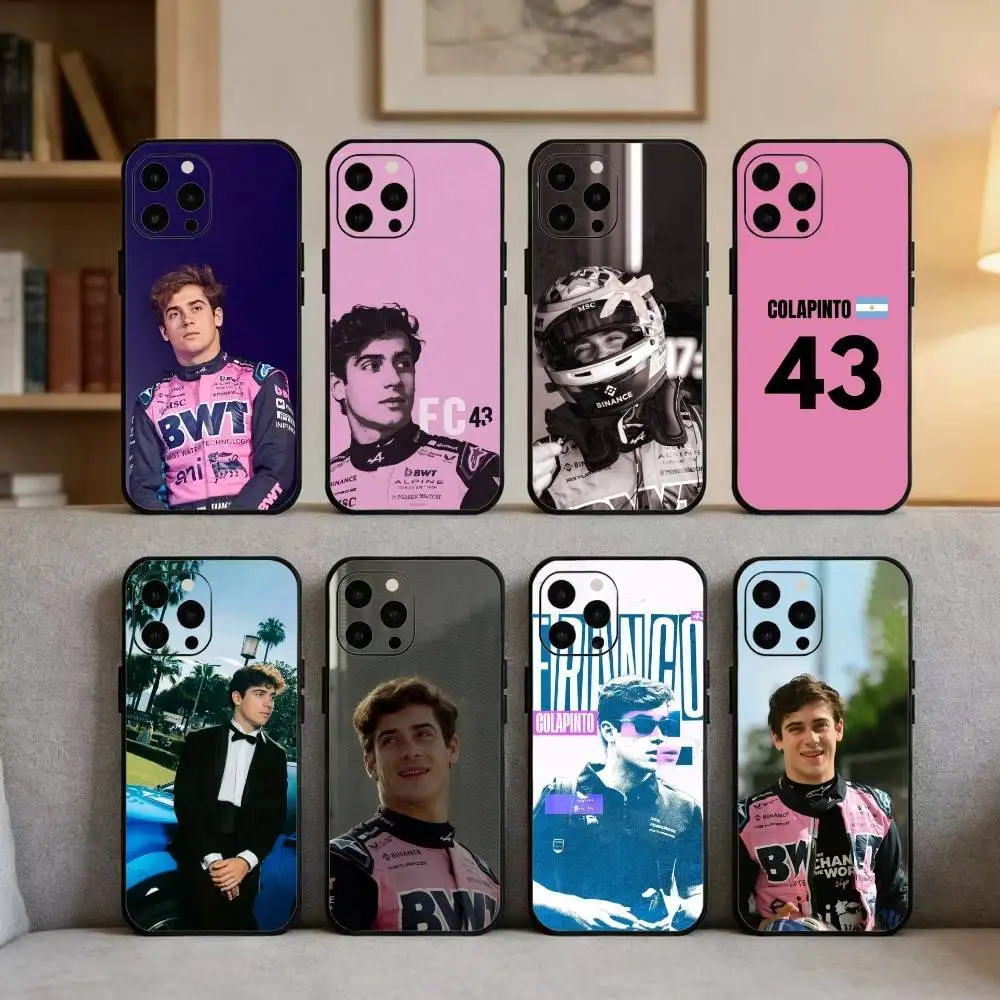 

43 F-Franco C-Colapinto Phone Case For iPhone17,16,15,14,13,12 Plus,Max Soft Silicone Black Cover