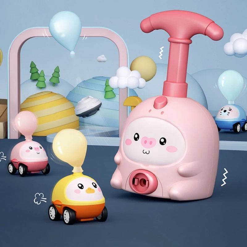

Modern Power Balloon Car Toy Vehicle Educational Gifts for Kids (Pink)