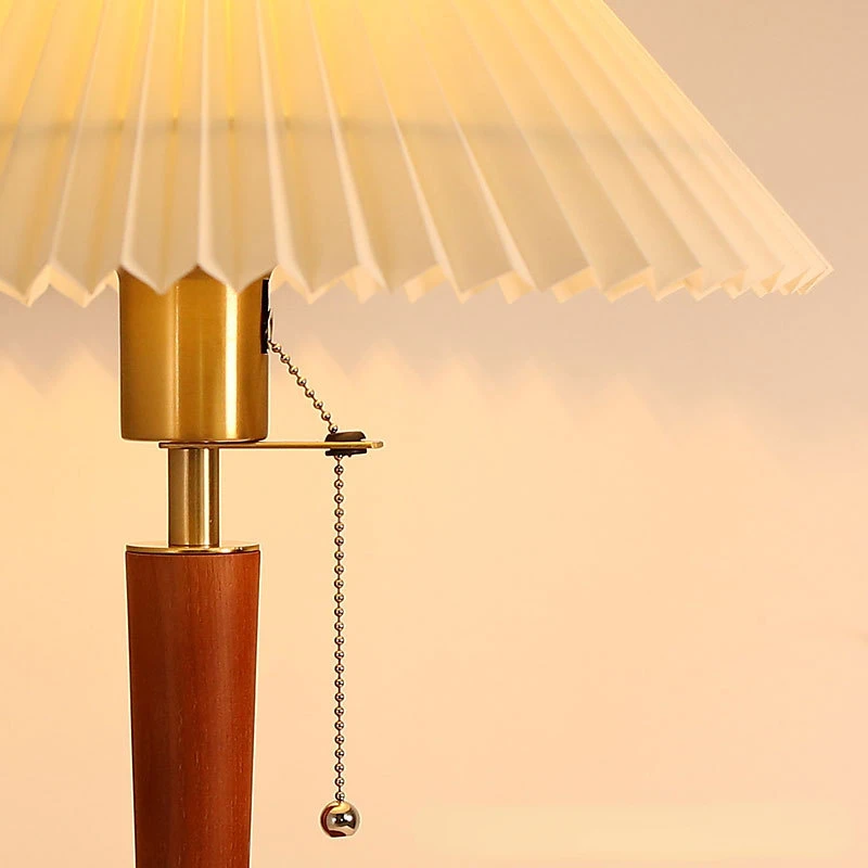 Nordische Nachttisch lampe, Schlafzimmer, faltiges Handy im japanischen Retro-Stil, kabelloses Laden, kleine Tisch lampe aus Holz