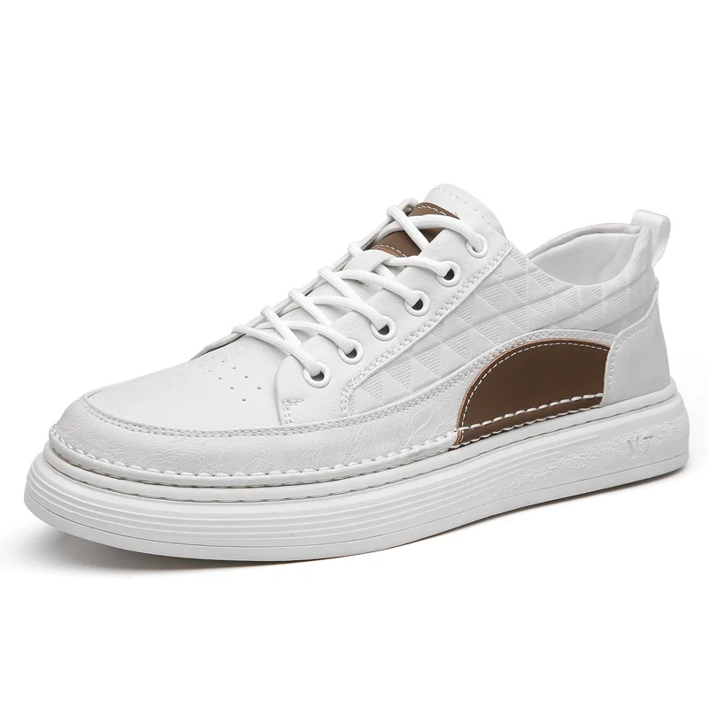 

Spring Autumn Sports Board Shoes for Men Fashion New Designer Leather Sneakers Man Korean Lace Fashion Casual Shoes Male