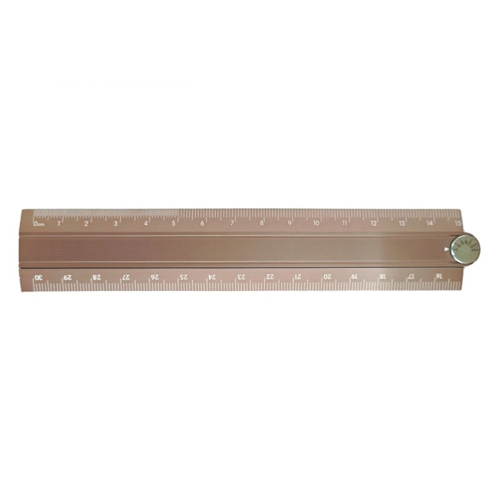 

Simple Style Folding Ruler 15cm 30cm Creative Metal Stationery Rule Aluminum Alloy Foldable Student Drawing Measuirng Tool