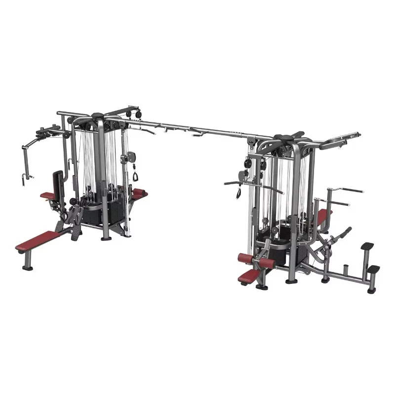 YTYIN Commercial 8 Station Multi Gym Machine Multi Functional Strength Training System OEM ODM Heavy Duty Steel Frame