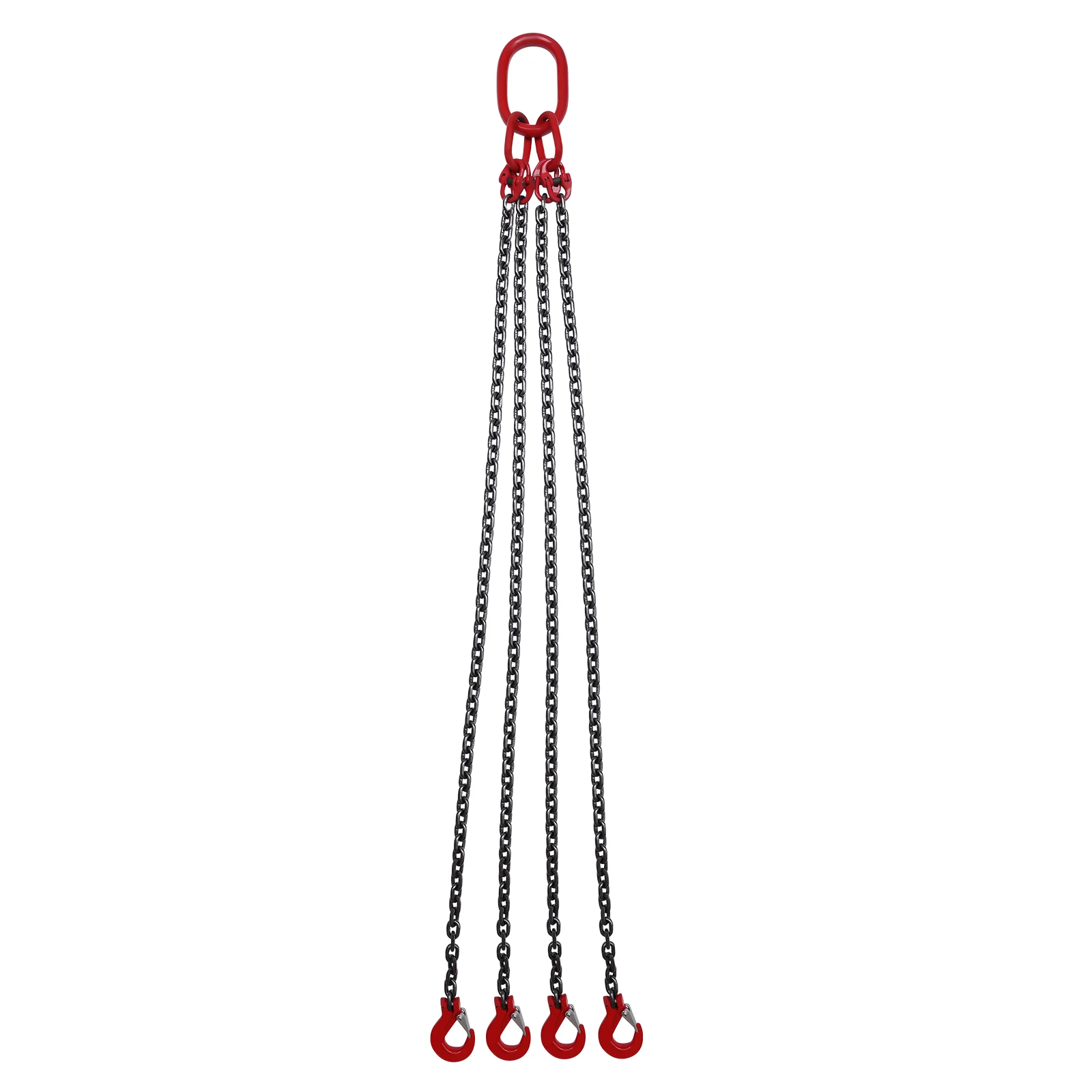 Levantamento Cadeia Sling, G80 Liga de Aço Cadeia Sling, Elevadores 5 Toneladas Heavy Duty com 4 Pernas Grau Ganchos e Ajustador