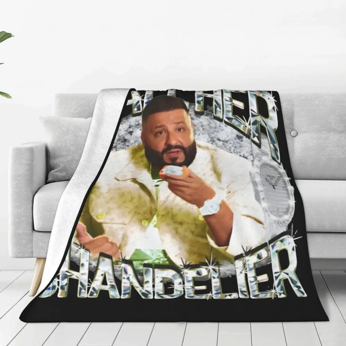 I Call Her Chandelier Dj Khaled Fleece Blanket Funny Throw Blanket for Home 200x150cm Bedspread