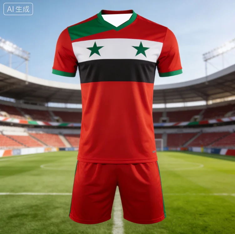 

2026 New Fashionable Best-selling Syrian Jersey Men's Set Y2K Oversized Training Fitness Quick-dry T-shirt + Shorts 2-piece Set