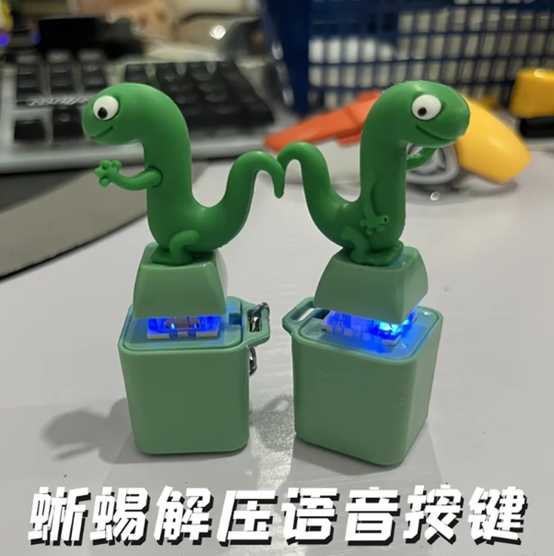 Rechargeable Squeeze Stress Relief Toy Cute Frog Keychain Pendant With Sound Portable Decompression Artifact Creative Gift view 3