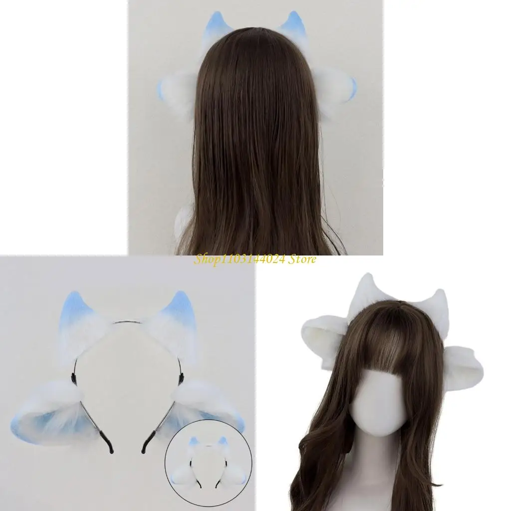 

N5KE мягкие удобные уши повязки на головные повязки Хэллоуин Стильные волосы обруча Unisex Headwear для косплея и вечеринок